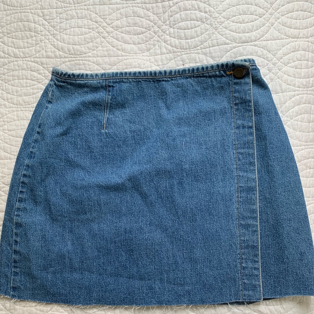Vintage denim a wrap skirt